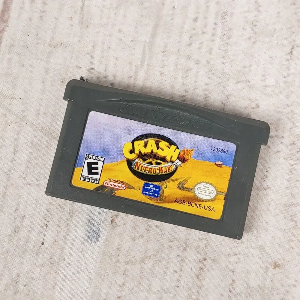 Crash Nitro Kart Nintendo Game Boy Advance Game Cartridge AGB-BCNE-USA TESTED